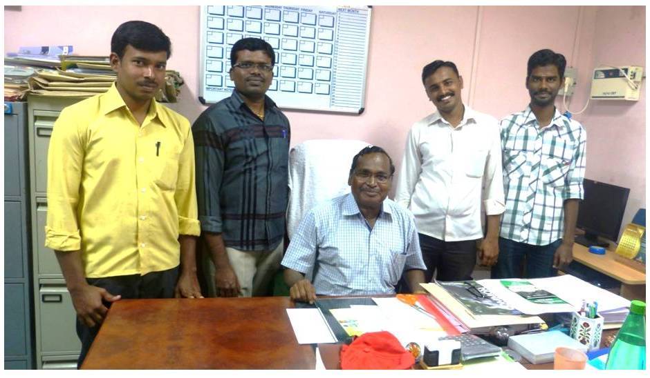 Prof. N. Jayabalan Research Unit (left to right) M. Vigneswaran, S. Sivakumar, N. Jayabalan (Head of the Unit), G. Siva, and G. Prem Kumar (corresponding author)